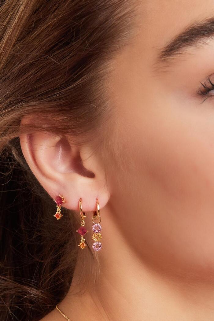 Ohrringe mit farbigen Steinen - Kollektion Sparkle Gold Kupfer Bild3
